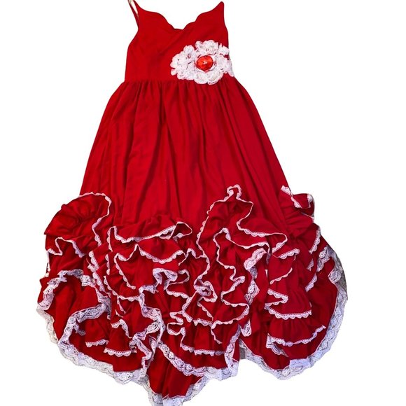 Dollcake "A Thousand Words" Red Frill Dress Women's Sz Large/14 NWT - Picture 2 of 6